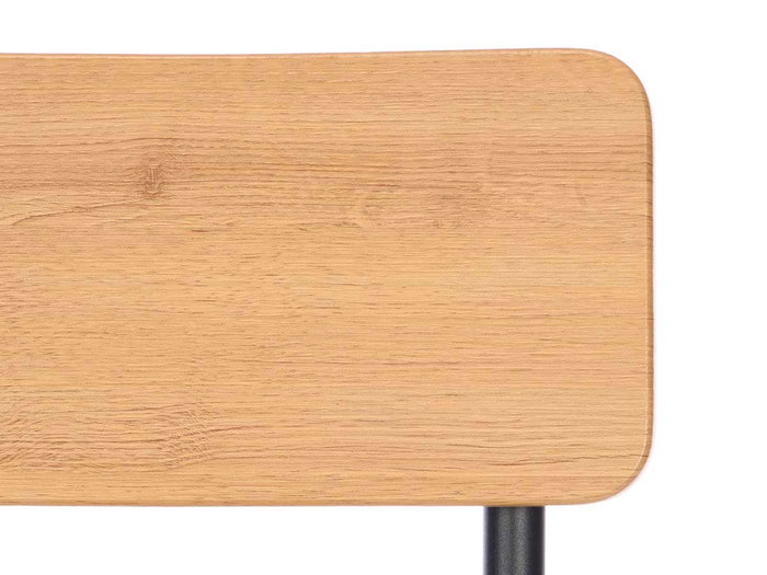 GIFTDECOR Set de Mesa y 4 Sillas Negro y Madera GIFTDECOR Set de Mesa y 4 Sillas Negro y Madera