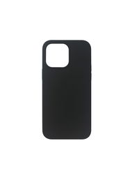 eSTUFF Funda de Silicona Negra para iPhone 14 Pro Max, Protección Trasera y Lateral con Interior de Microfibra