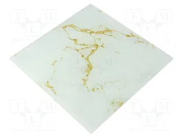 ORNO Panel Decorativo de Vidrio Blanco/Dorado 170x170x10mm
