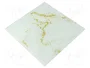 ORNO Panel Decorativo de Vidrio Blanco/Dorado 170x170x10mm