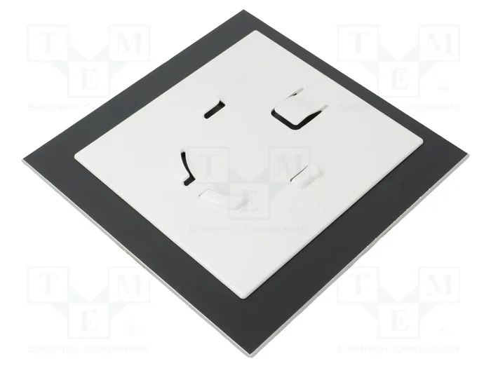 ORNO Panel Decorativo de Vidrio Blanco/Dorado 170x170x10mm ORNO Panel Decorativo de Vidrio Blanco/Dorado 170x170x10mm