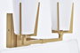 DKD Home Decor Lámpara Aplique Metal y Poliéster Doble Dorado y Blanco