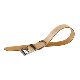 Ferplast Collar de Cuero Natural Beige