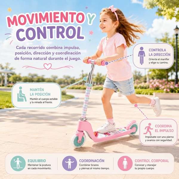 JugaToys Patinete de 2 ruedas plegable Unicorn 76,5x26,5x61cm JugaToys Patinete de 2 ruedas plegable Unicorn 76,5x26,5x61cm
