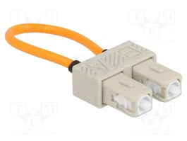 DeLOCK Adaptador de loopback de fibra óptica SC/OM1 multimodo beige y naranja
