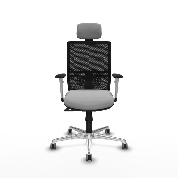PIQUERAS Y CRESPO Silla de oficina Yunquera con mecanismo Sincro, Gris claro y Negro PIQUERAS Y CRESPO Silla de oficina Yunquera con mecanismo Sincro, Gris claro y Negro