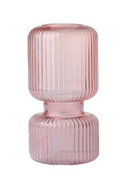 DKD Home Decor Jarrón Verde Azul Rosa Cristal 13 x 26 x 13 cm (6 Unidades)