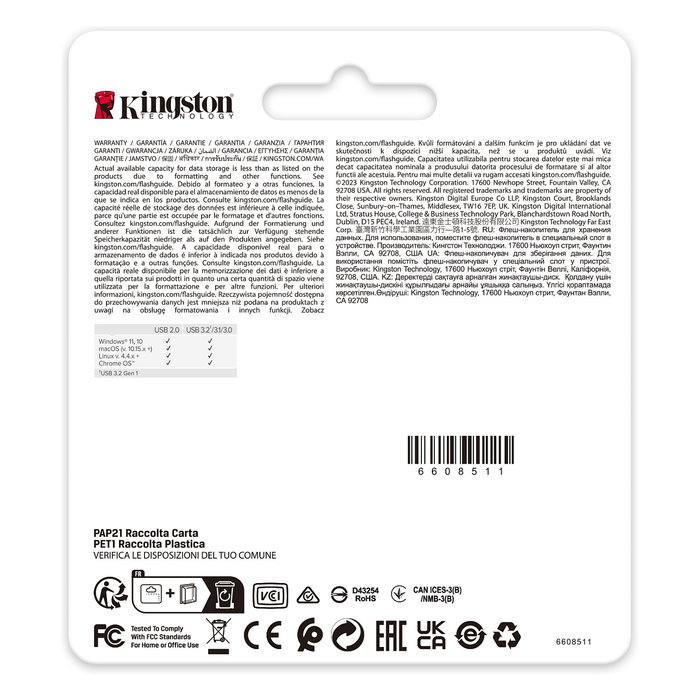 Kingston DataTraveler SE9 G3 256 GB Oro