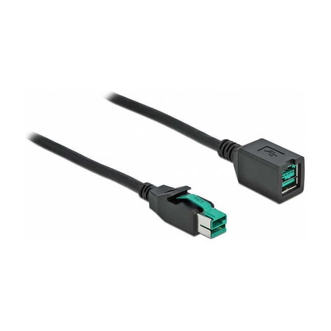 DeLOCK Cable de extensión PoweredUSB 12 V 1 m Negro DeLOCK Cable de extensión PoweredUSB 12 V 1 m Negro