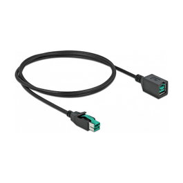 DeLOCK Cable de extensión PoweredUSB 12 V 1 m Negro
