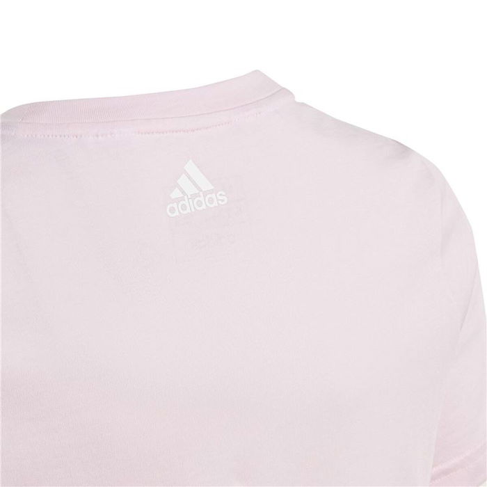 Camiseta de Manga Corta Infantil Adidas G Lin T Rosa 40 Camiseta de Manga Corta Infantil Adidas G Lin T Rosa 40