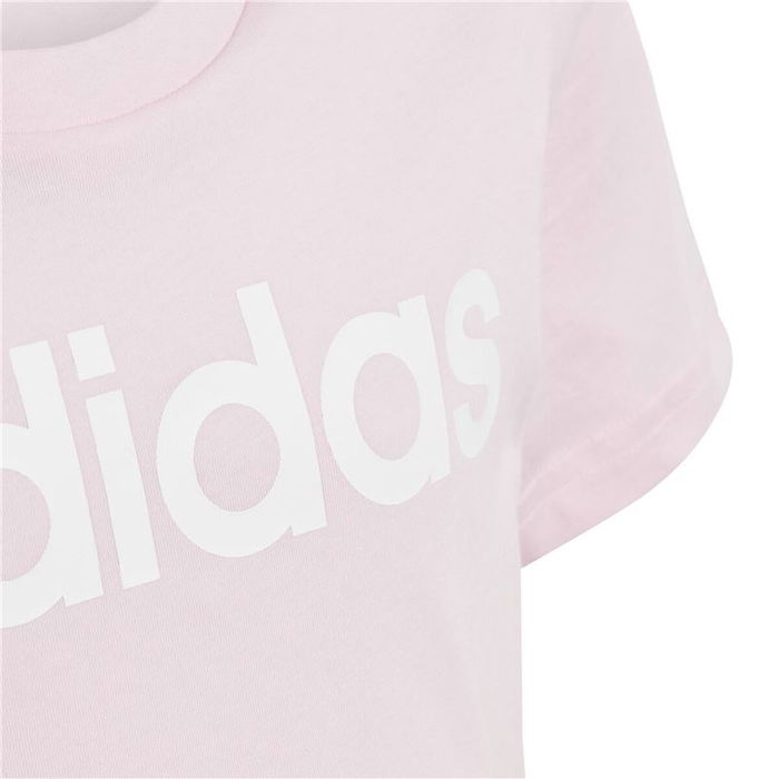 Camiseta de Manga Corta Infantil Adidas G Lin T Rosa 40 Camiseta de Manga Corta Infantil Adidas G Lin T Rosa 40