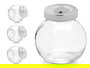 Vivalto Set 4 Especieros 200 ml Vidrio Metal Plástico Transparente 27 x 8.5 x 8.5 cm (Set de 24)