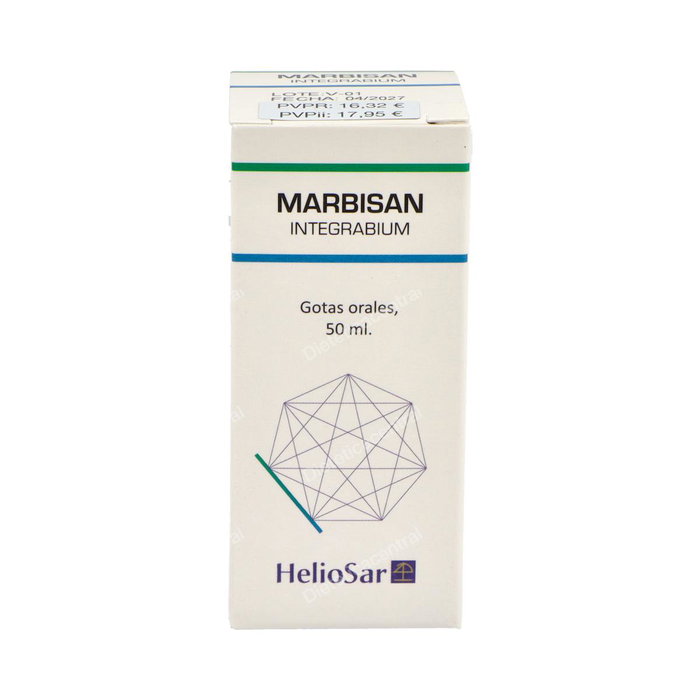 HELIOSAR Marbisan Integrabium 50Ml - Suplemento con Vitamina B12, Selenio y Plantas para Glóbulos Rojos y División Celular HELIOSAR Marbisan Integrabium 50Ml - Suplemento con Vitamina B12, Selenio y Plantas para Glóbulos Rojos y División Celular