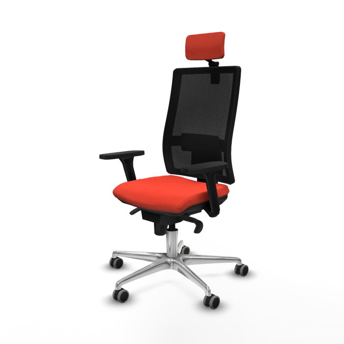 PIQUERAS Y CRESPO Silla de oficina Horna con Mecanismo Sincro, Naranja oscuro y Negro