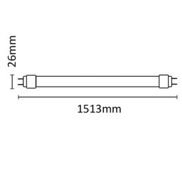 Asalite Tubo LED de Vidrio G13 22W 2200Lm 3000K IP20