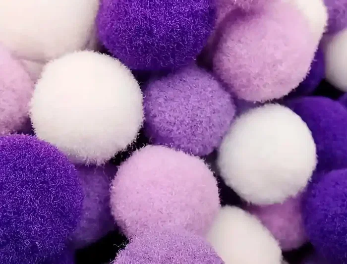 Liderpapel Pompones 1,5 cm Tonalidades Violeta Bolsa 80 Unidades Manualidades y Decoración