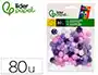 Liderpapel Pompones 1,5 cm Tonalidades Violeta Bolsa 80 Unidades Manualidades y Decoración