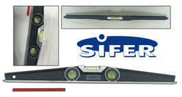 SIFER Nivel Profesional de Aluminio Negro 600mm
