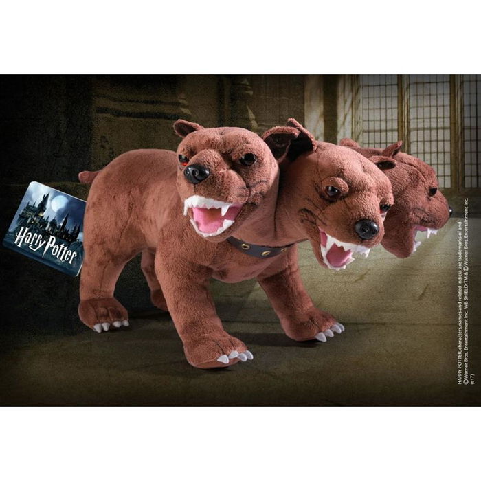 The Noble Collection Peluche Harry Potter Fluffy, Perro de Tres Cabezas, 32 x 22 cm