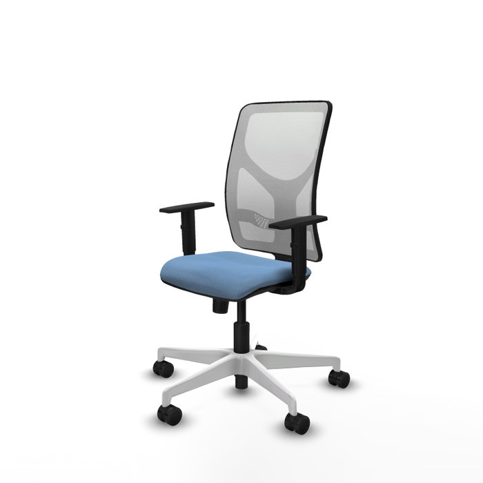 PIQUERAS Y CRESPO Silla de oficina Motilla con mecanismo Sincro, Azul cielo y Blanco PIQUERAS Y CRESPO Silla de oficina Motilla con mecanismo Sincro, Azul cielo y Blanco