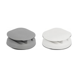 DeLOCK 18338 Sujetacables autoadhesivo con 4 pasamuros, Set de 2 piezas