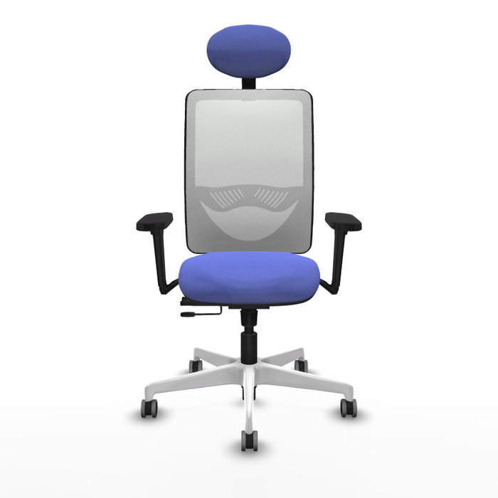 PIQUERAS Y CRESPO Silla de oficina Zulema con mecanismo Sincro/Traslack, Azul claro y Blanco PIQUERAS Y CRESPO Silla de oficina Zulema con mecanismo Sincro/Traslack, Azul claro y Blanco