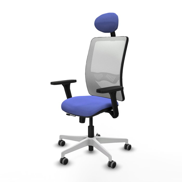 PIQUERAS Y CRESPO Silla de oficina Zulema con mecanismo Sincro/Traslack, Azul claro y Blanco PIQUERAS Y CRESPO Silla de oficina Zulema con mecanismo Sincro/Traslack, Azul claro y Blanco
