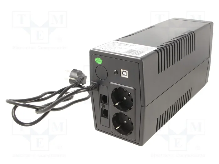 Qoltec Monolith 53979 850VA 480W con LCD, USB y RJ45