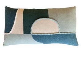 DKD Home Decor Pack de 2 Cojines de Poliéster Azul 50x30 cm