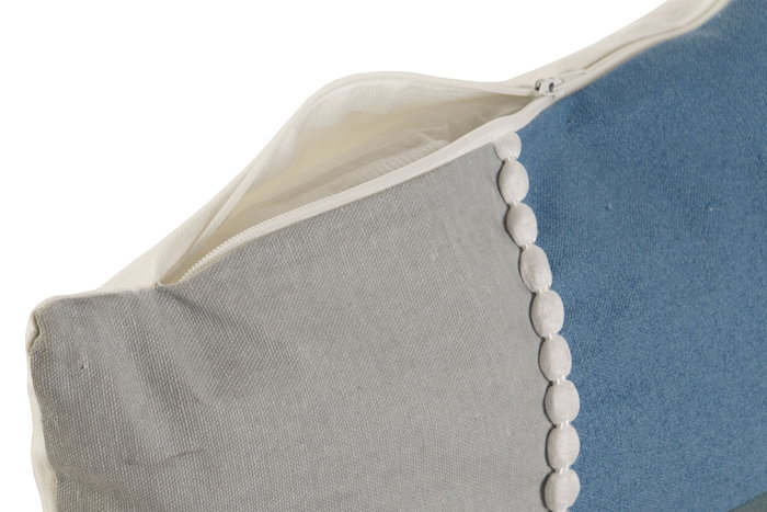 DKD Home Decor Pack de 2 Cojines de Poliéster Azul 50x30 cm