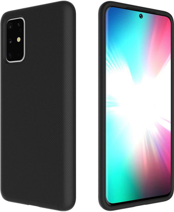eSTUFF Funda Silicona para Samsung Galaxy S20+ 5G, Diseño Madrid, Protección Completa 3 Lados, Suave, Forro Microfibra, Negra