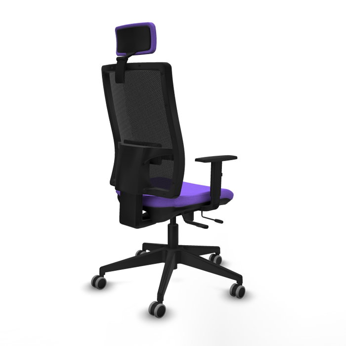 PIQUERAS Y CRESPO Silla de oficina Horna Sincro/Traslack Lila/Negro