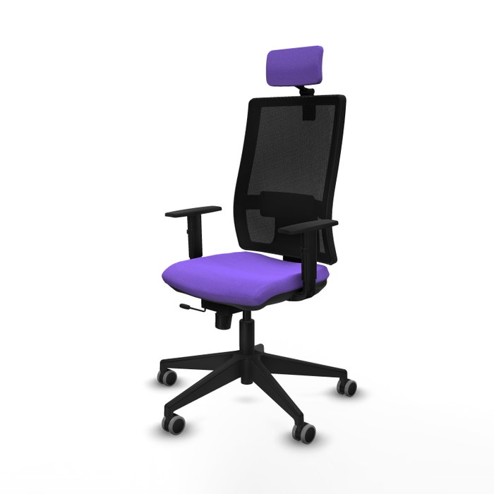 PIQUERAS Y CRESPO Silla de oficina Horna Sincro/Traslack Lila/Negro