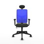 PIQUERAS Y CRESPO Silla de oficina Motilla con mecanismo Sincro/Traslack, Azul y Negro