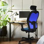 PIQUERAS Y CRESPO Silla de oficina Jorquera con mecanismo Sincro/Traslack, Gris oscuro y Blanco