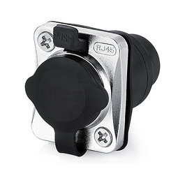 GoodConnections Conector Industrial S6 RJ45 Hembra/Hembra Negro Metálico