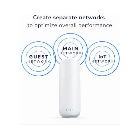 NETGEAR Orbi 370 (RBR370) Sistema Mesh WiFi 7 Dual-Band 3er Pack, 3 Nodos, Cobertura 360 m2, Blanco, 3500 Mbps