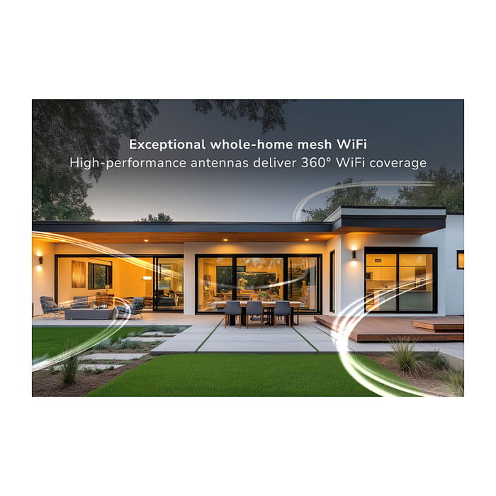 NETGEAR Orbi 370 (RBR370) Sistema Mesh WiFi 7 Dual-Band 3er Pack, 3 Nodos, Cobertura 360 m2, Blanco, 3500 Mbps