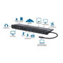 MANHATTAN Docking Station USB-C 11-en-1 MST para Tres Monitores con Power Delivery de 100W