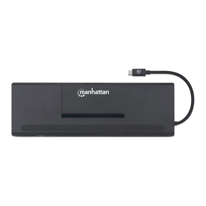 MANHATTAN Docking Station USB-C 11-en-1 MST para Tres Monitores con Power Delivery de 100W
