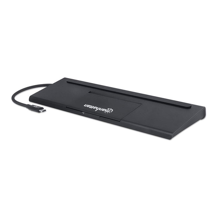 MANHATTAN Docking Station USB-C 11-en-1 MST para Tres Monitores con Power Delivery de 100W