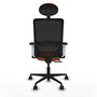 PIQUERAS Y CRESPO Silla de oficina Zulema Naranja y Negro con Mecanismo Sincro/Traslack