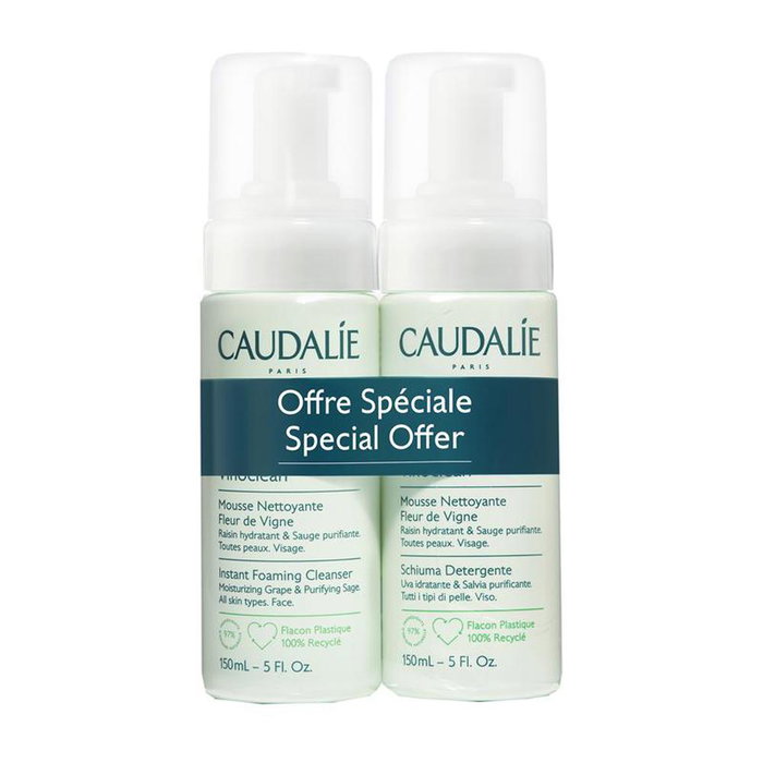 Caudalie Vinoclean Mousse Limpiadora Facial 2x150ml Caudalie Vinoclean Mousse Limpiadora Facial 2x150ml
