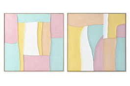 DKD Home Decor Cuadro Lienzo Abstracto Surtido de 2 Piezas