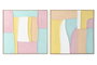 DKD Home Decor Cuadro Lienzo Abstracto Surtido de 2 Piezas