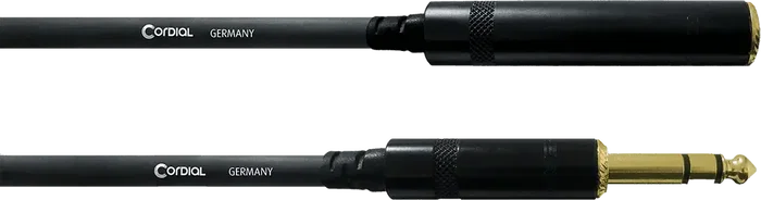 Cordial Cable de Audio Estéreo Jack Macho/Jack Hembra 5 Metros