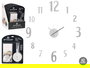 Giftdecor Reloj Pegatina Diametro 60 cm Numeros Satinado Plata (Set de 12)