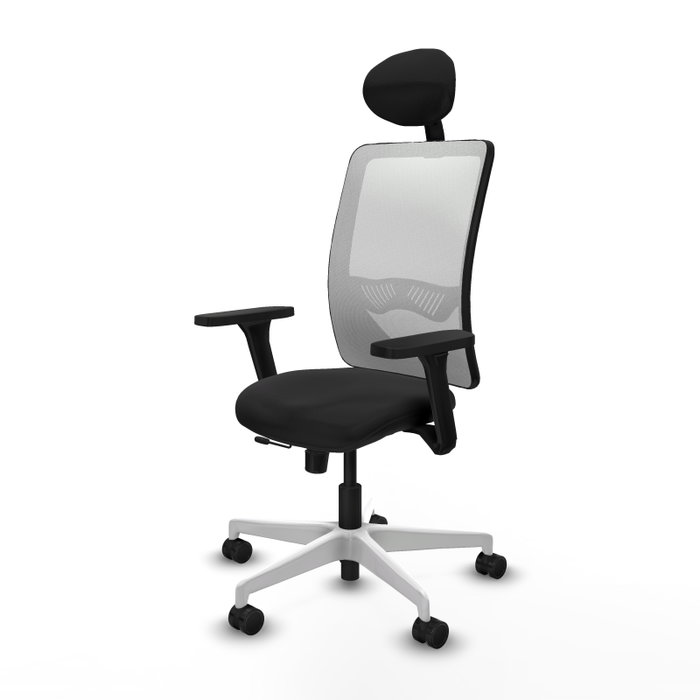 PIQUERAS Y CRESPO Silla de oficina Zulema con mecanismo Sincro/Traslack, Negro y Blanco PIQUERAS Y CRESPO Silla de oficina Zulema con mecanismo Sincro/Traslack, Negro y Blanco