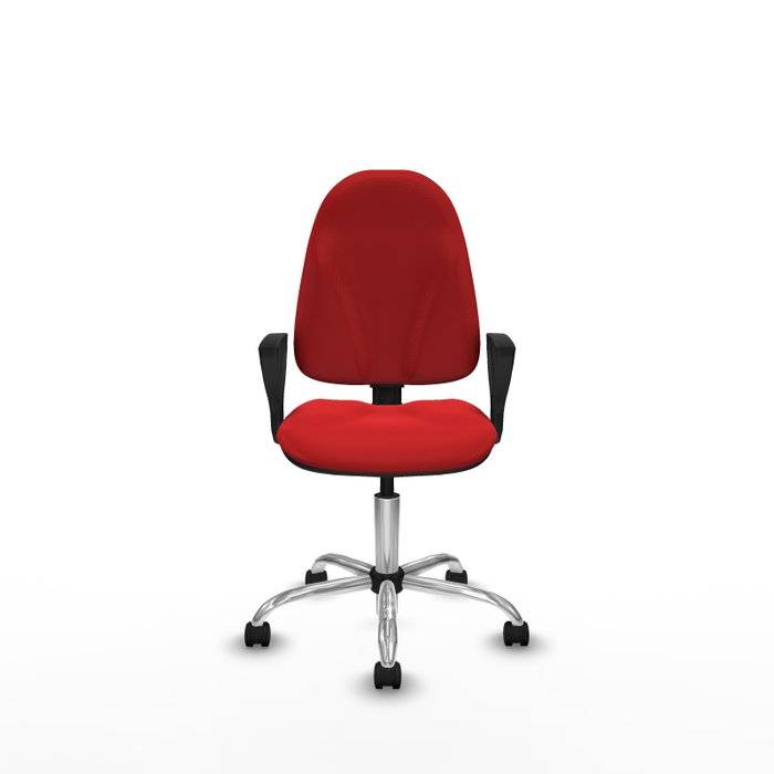 PIQUERAS Y CRESPO Silla de oficina Algarra Rojo con Base Cromada